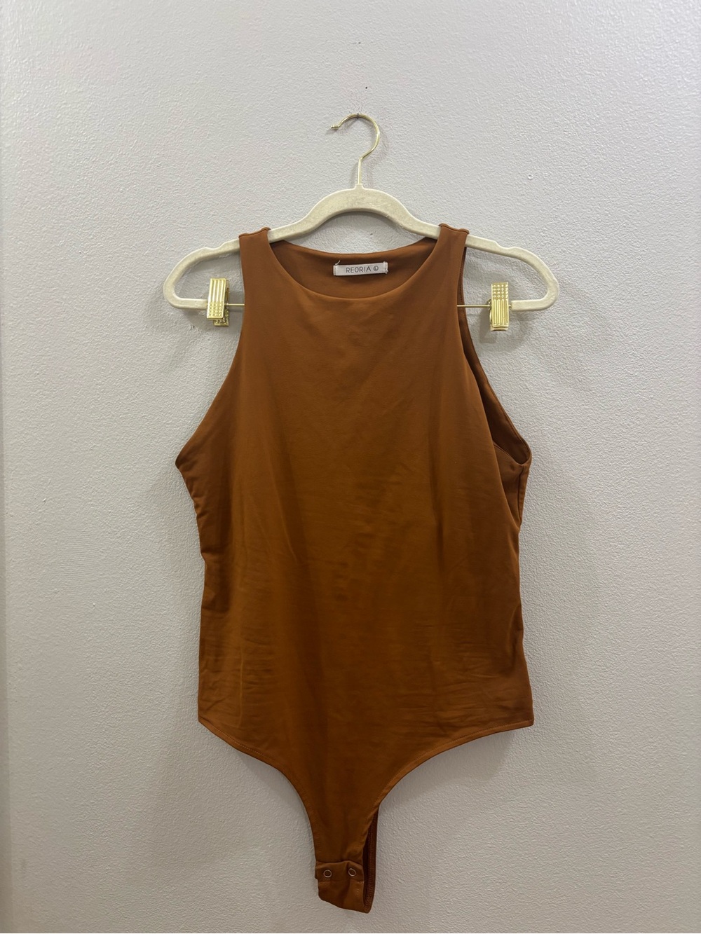 ReoRia Rust Brown Sleeveless Kids One-Piece Bodysuit